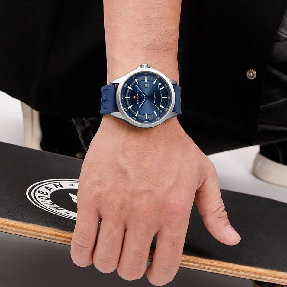 Relógio Masculino com Pulseira de Silicone