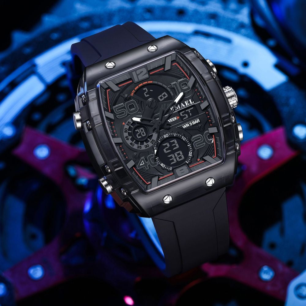 Relógio Masculino Quadrado Esportivo