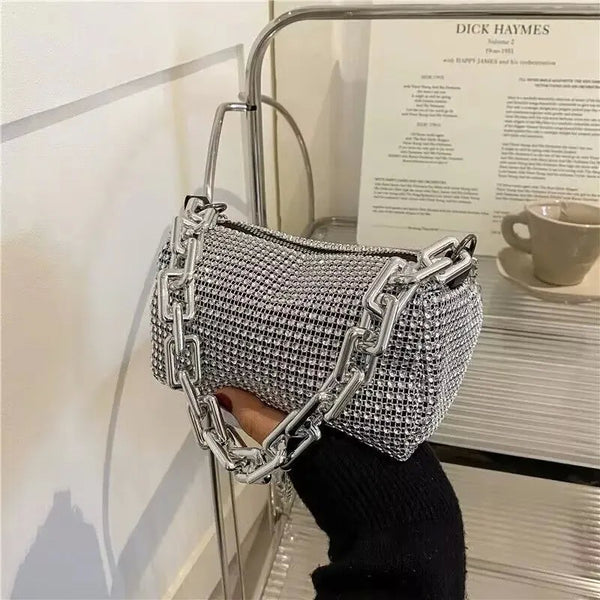 Bolsa Feminina de Brilho com Alça