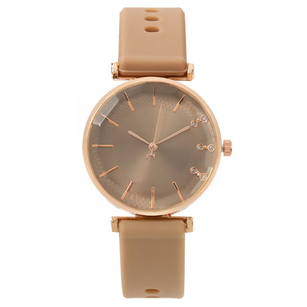 Relógio Feminino Elegante com Detalhes em Cristal