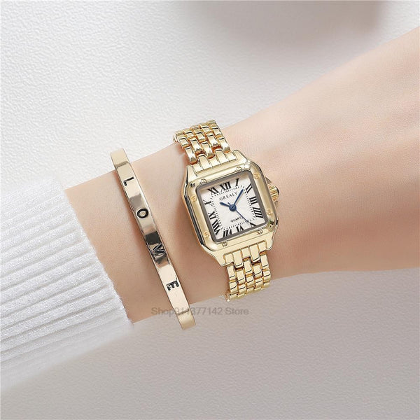 Relógio Elegante Quadrado Feminino