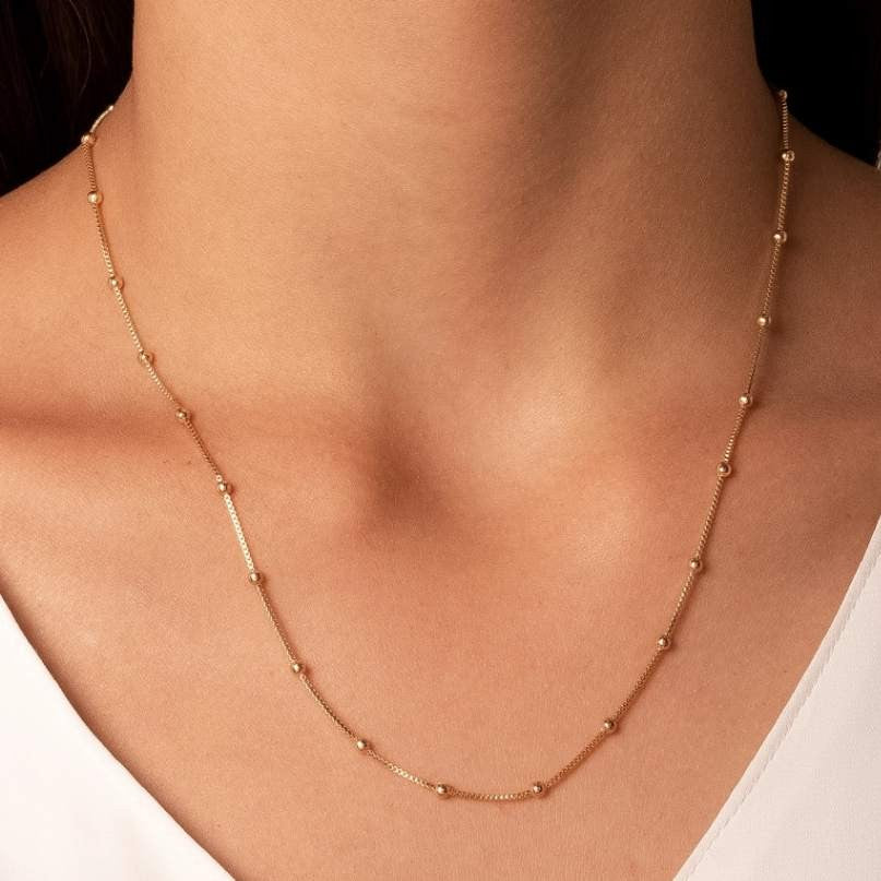 Colar Choker com Bolinhas Veneziana