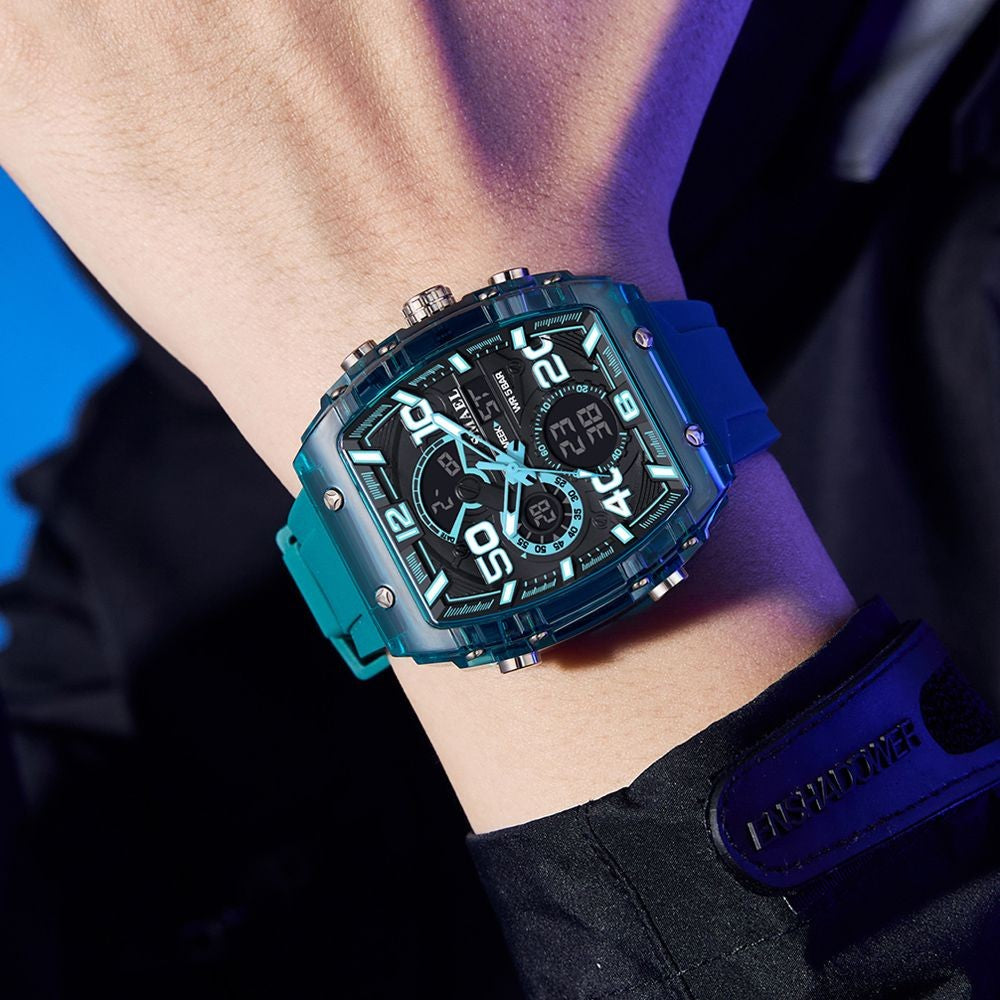 Relógio Masculino Quadrado Esportivo