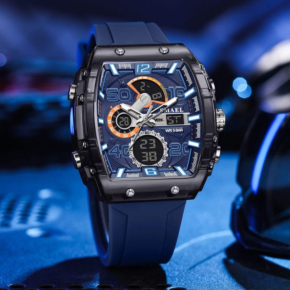 Relógio Masculino Quadrado Esportivo