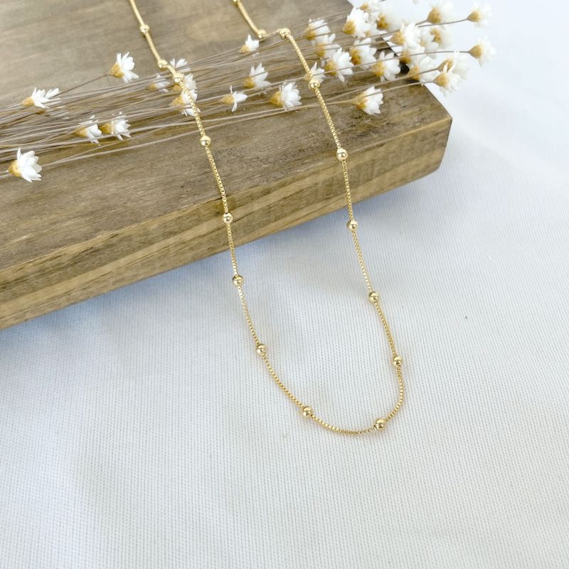 Colar Choker com Bolinhas Veneziana