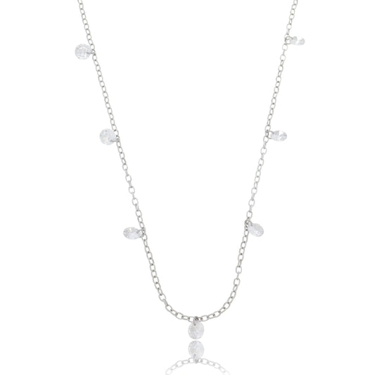 Colar Choker Ponto de Luz Aço Inoxidável