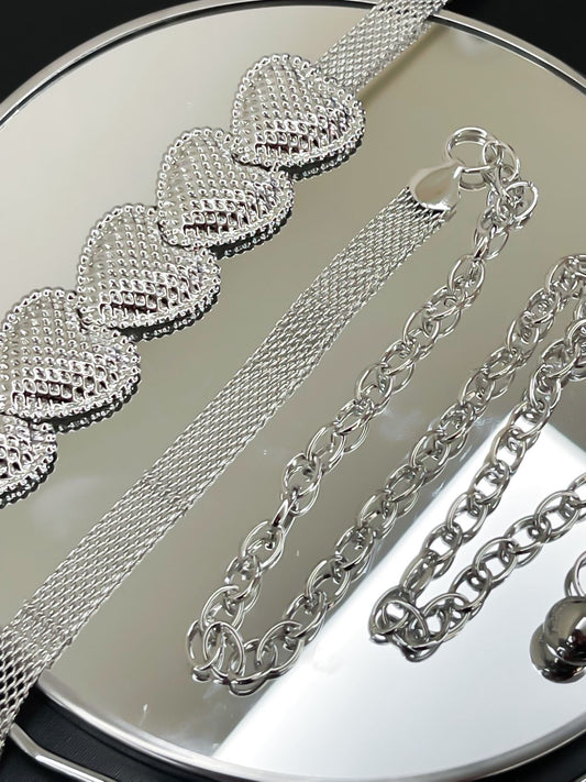 Cinto Feminino Corrente Coração Bruna